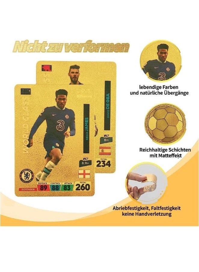 55 PCS Gold Foil World Football Cards, Soccer Trading Card, Gold Foil Cards, No Repetition - Image 5